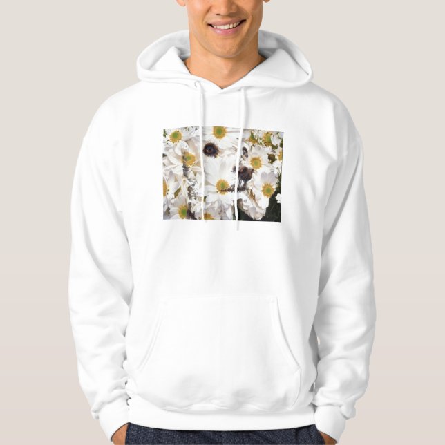 Gänseblümchen-Hund Hoodie (Vorderseite)