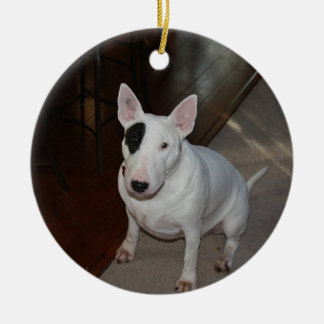 Gänseblümchen-Hundeweihnachtsverzierung Keramik Ornament