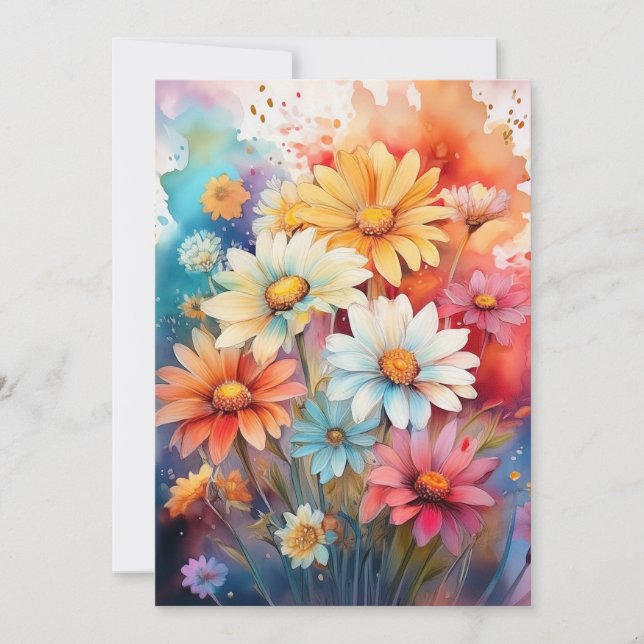 Gänseblümchen in Aquarell (Vorderseite)