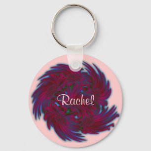 Gänseblümchen in einem Wirbelwind Schlüsselanhänger