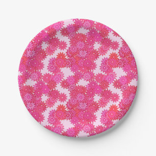 Gänseblümchen in Rosa- und Fuchsia-Tönen Pappteller