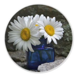 Gänseblümchen-Keramik-Griff Keramikknauf