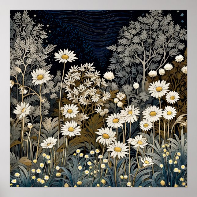 Gänseblümchen-Kunstprint Poster (Vorne)
