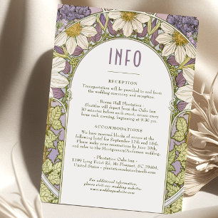 Gänseblümchen Lavendel Hochzeit Einsatz INFO Art N Einladung