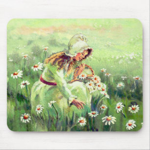 GÄNSEBLÜMCHEN-MÄDCHEN durch SHARON SHARPE Mousepad