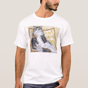 Gänseblümchen Mae Maine Waschbär-Katzen-Porträ T-Shirt