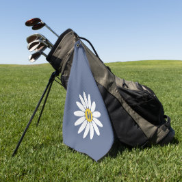 Gänseblümchen mit Anfangsbuchstabe Blau Golfhandtuch