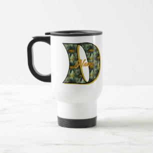 Gänseblümchen-Monogramm Anfangsbuchstabe D Persona Reisebecher