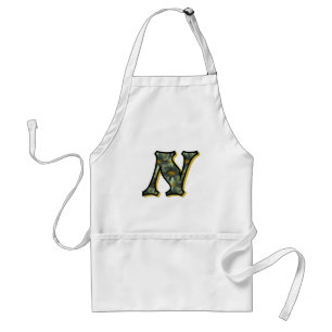 Gänseblümchen-Monogramm Anfangsbuchstabe N Schürze