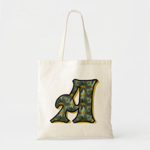 Gänseblümchen-Monogramm Initiale A Tragetasche