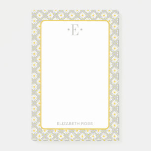 Gänseblümchen-Monogramm Post-it Klebezettel