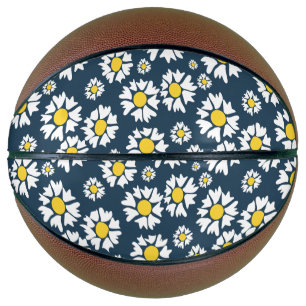Gänseblümchen-Muster, Blumenmuster, weiße Gänseblü Basketball