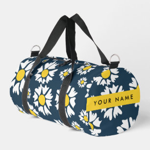 Gänseblümchen-Muster, Weiße Gänseblümchen, Ihr Nam Duffle Bag