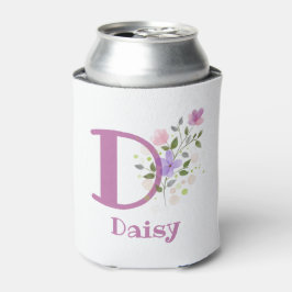 Gänseblümchen-Name mit floralem Design Dosenkühler