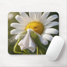 Gänseblümchen niest in ein Taschentuch Mousepad