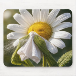 Gänseblümchen niest in ein Taschentuch Mousepad