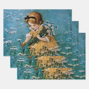 Gänseblümchen pflücken von Jessie Willcox Smith Geschenkpapier Set