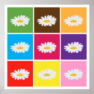 Gänseblümchen-Pop-Kunstplakat VON 8,99 Poster