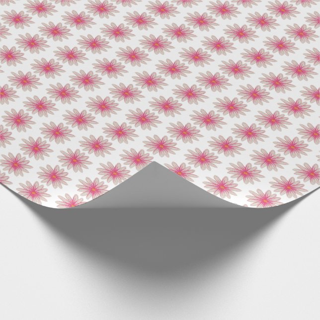 Gänseblümchen Rosa Geschenkpapier (Ecke)