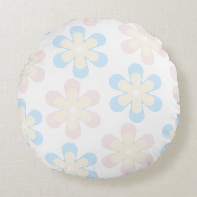 Gänseblümchen Rundes Kissen (Vorderseite)