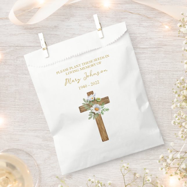 Gänseblümchen-Samenpackung Andenken Trauerbeutel Geschenktütchen (Ausgeschnitten)