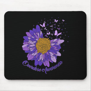 Gänseblümchen Schmetterling Lila Band Überdosierun Mousepad