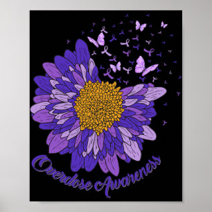 Gänseblümchen Schmetterling Lila Band Überdosierun Poster