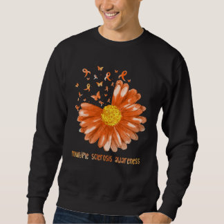 Gänseblümchen Schmetterling Orangefarbenes Band Mu Sweatshirt