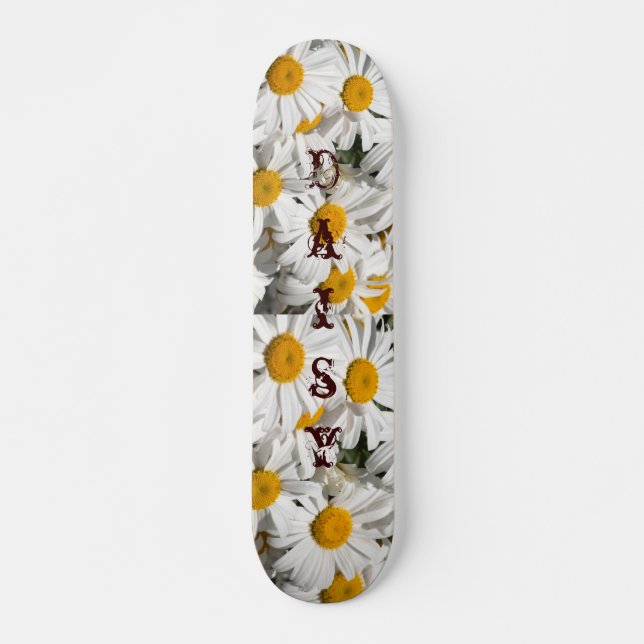 Gänseblümchen-Skateboardschablone Skateboard (Vorne)