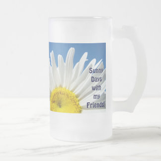 Gänseblümchen Sonnige Tage mit meinen Freunden! Gl Mattglas Bierglas