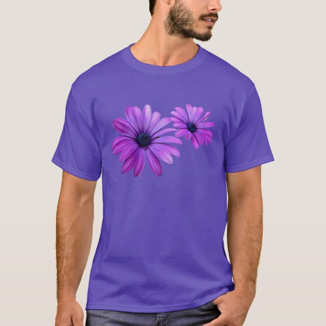 Gänseblümchen-T - Shirt-lila T-Shirt (Vorderseite)
