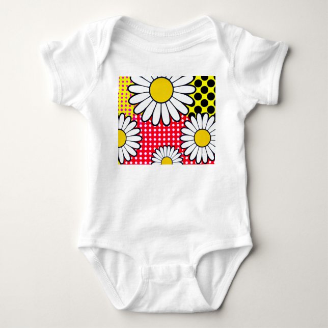 Gänseblümchen-Tage Baby Strampler (Vorderseite)