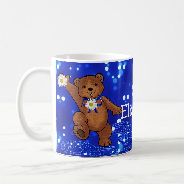 Gänseblümchen-Tanzen-Teddybär Tasse (Links)