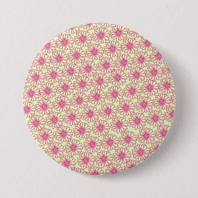 Gänseblümchen-Taste, rosa Blumen Button (Vorderseite)