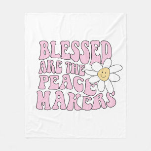 Gänseblümchen und Friedensstifter Slogan Fleecedecke