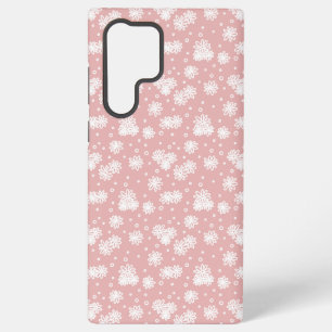 Gänseblümchen und Punkte - Rosa und Weiß Samsung Galaxy Hülle
