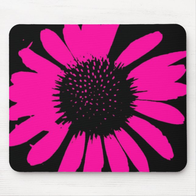 Gänseblümchen-verrückte Pink-u. Mousepad (Vorne)