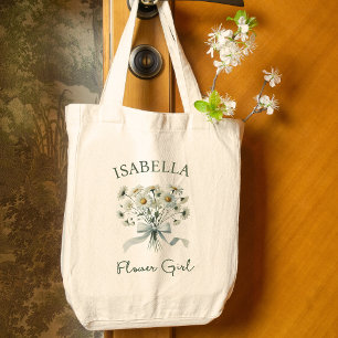 Gänseblümchen Wasserfarben Floral Name Blumenmädch Jumbo Stoffbeutel