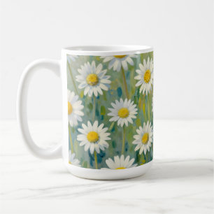 Gänseblümchen-Wiesen-Impressionistisches Blumenmus Kaffeetasse