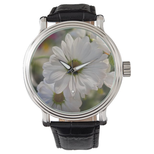 Gänseblümchen-Zeit Armbanduhr (Vorderseite)