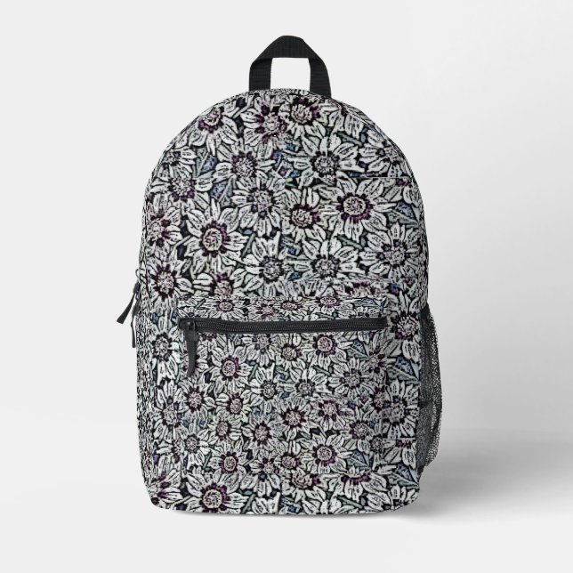 Gänseblümchenfeld Bedruckter Rucksack (Vorderseite)