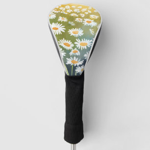 Gänseblümchenfeld Blumenwiese Florale Malerei Golf Headcover