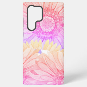Gänseblümchenmuster in rosa, gelb und lila xl samsung galaxy hülle
