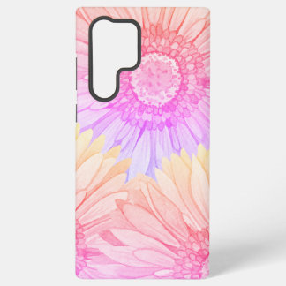 Gänseblümchenmuster in rosa, gelb und lila xl samsung galaxy hülle