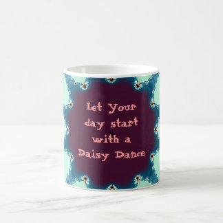 Gänseblümchentanz, ließ Ihren Tagesanfang mit Kaffeetasse