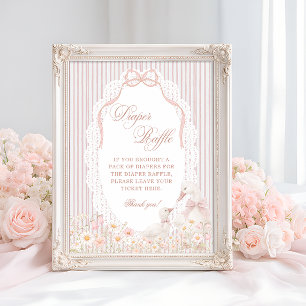 Gänseblumen-Spitzen-Mädchen-Baby-Party-Windel-Raff Poster
