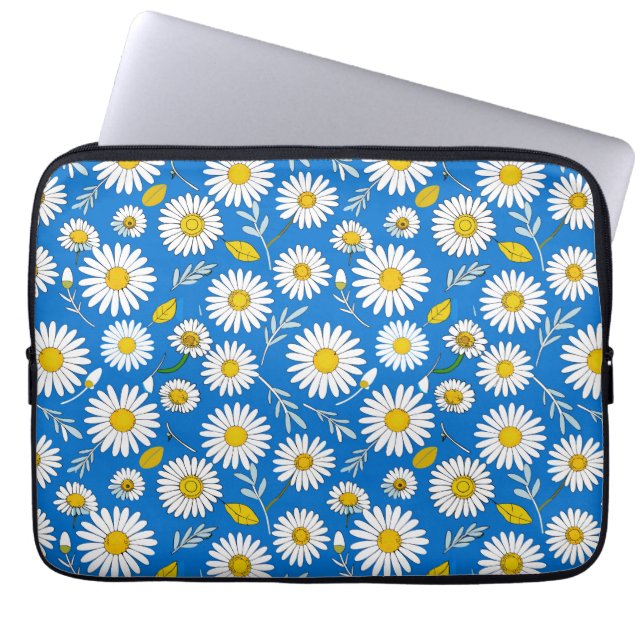 Gänseblumenmuster Laptopschutzhülle (Vorderseite)