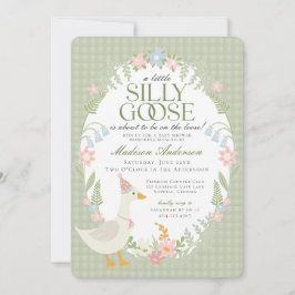 Gänseblütendusche Gingham Albern Gänse Einladung