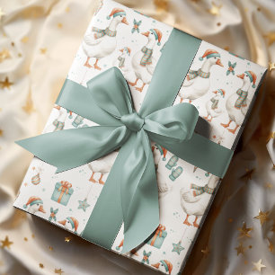 Gänsefamilien-Weihnachtspapierbögen Geschenkpapier Set