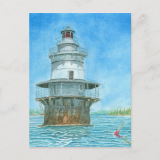 Gänsefelsen Leuchtturm Aquarell Postkarte